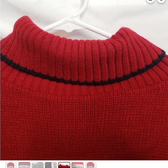 Motherhood Women’s Red and Black Turtleneck Sweater Size Medium. - Picture 7 of 7